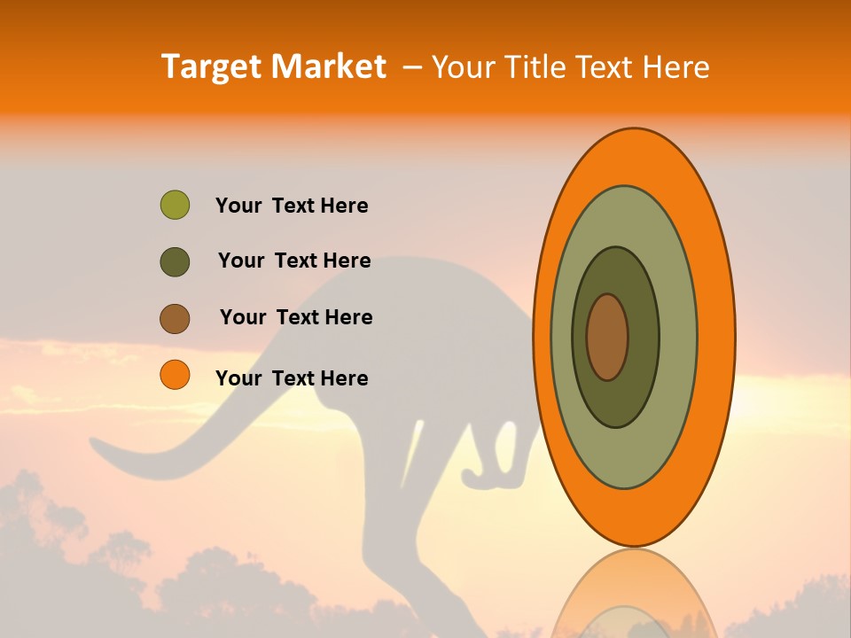Kangaroo On The Sunset PowerPoint Template