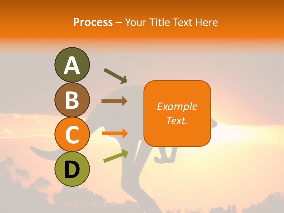 Kangaroo On The Sunset PowerPoint Template