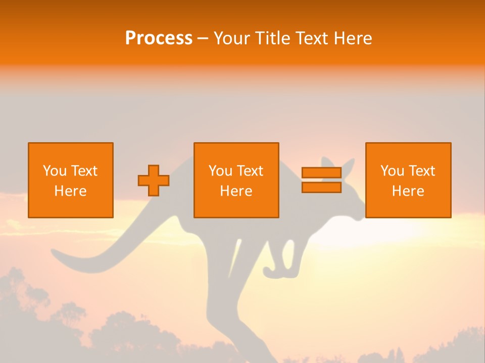 Kangaroo On The Sunset PowerPoint Template
