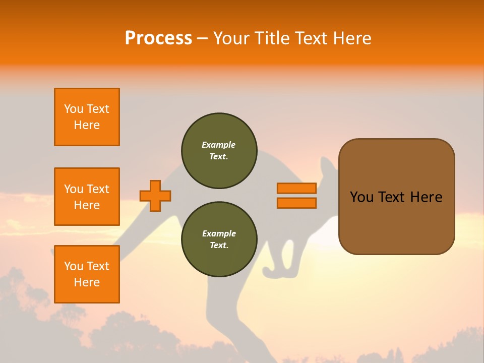 Kangaroo On The Sunset PowerPoint Template