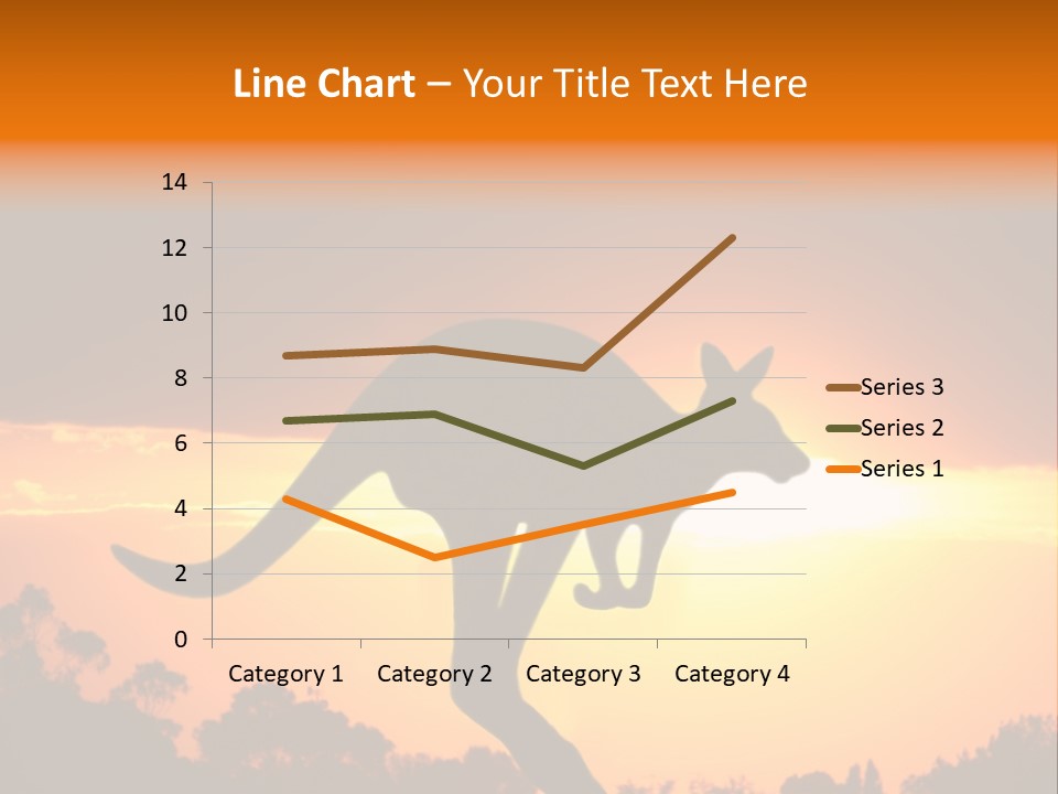 Kangaroo On The Sunset PowerPoint Template