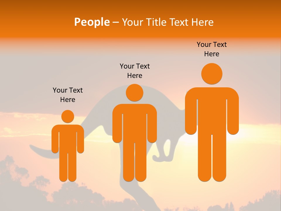 Kangaroo On The Sunset PowerPoint Template