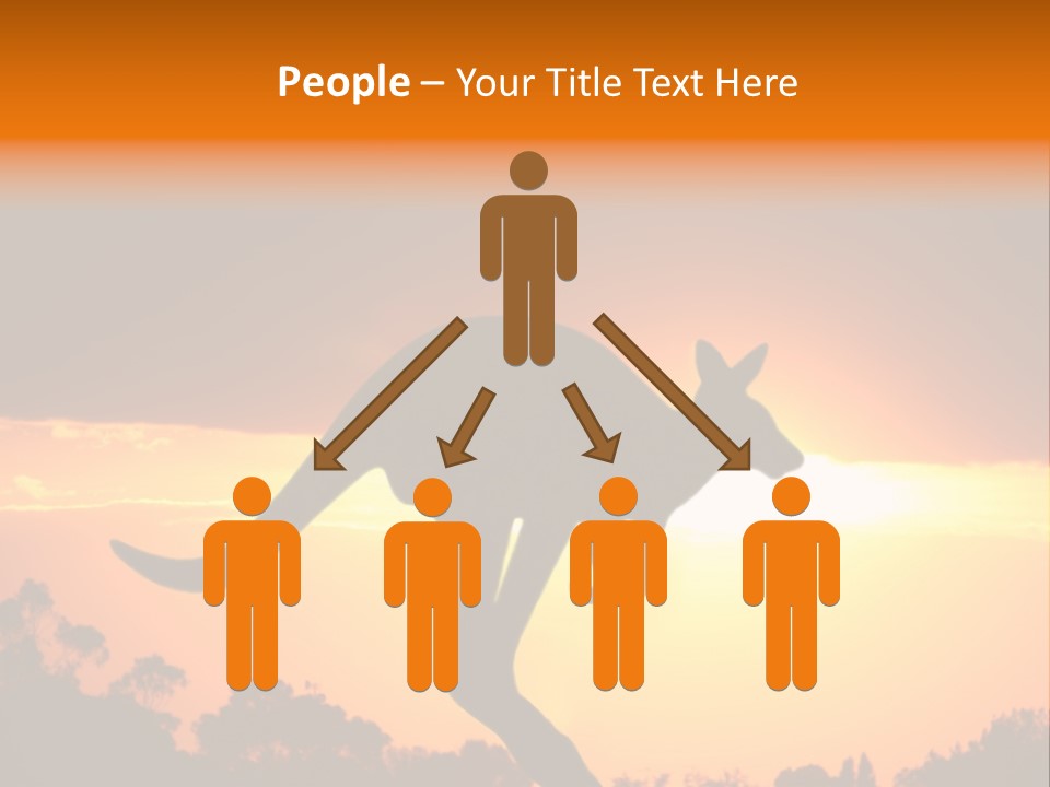 Kangaroo On The Sunset PowerPoint Template