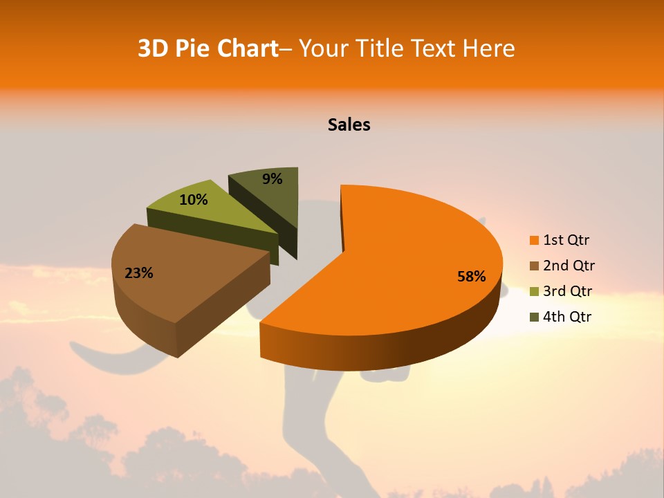 Kangaroo On The Sunset PowerPoint Template