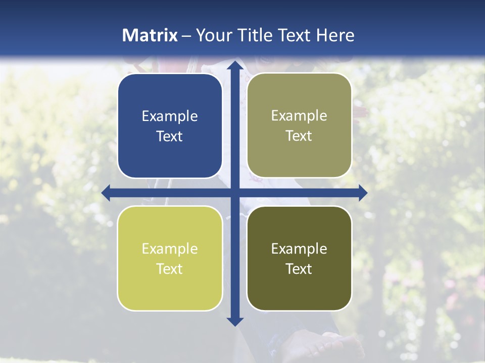 Mother And Daughter On Garden Swing PowerPoint Template