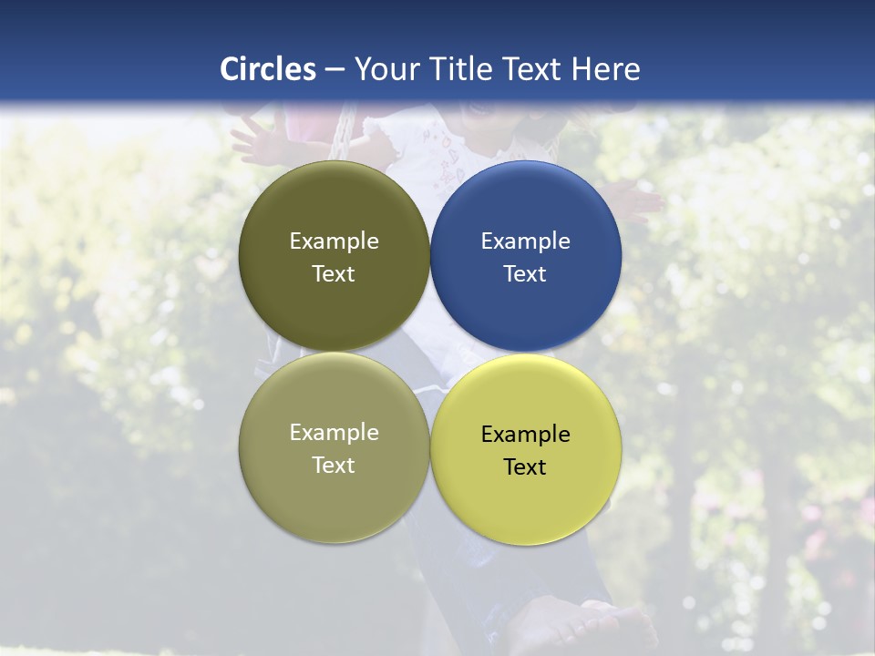 Mother And Daughter On Garden Swing PowerPoint Template