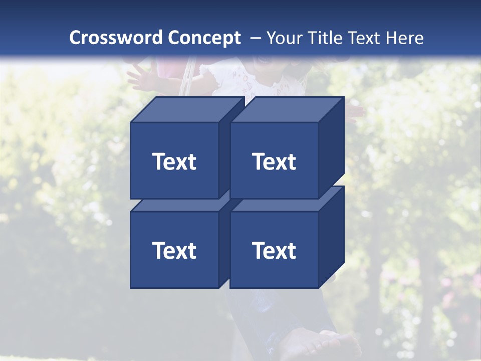 Mother And Daughter On Garden Swing PowerPoint Template