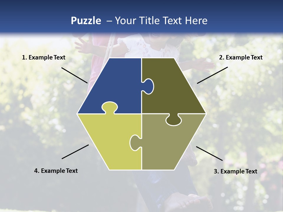 Mother And Daughter On Garden Swing PowerPoint Template