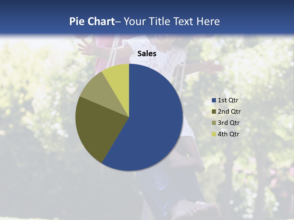 Mother And Daughter On Garden Swing PowerPoint Template