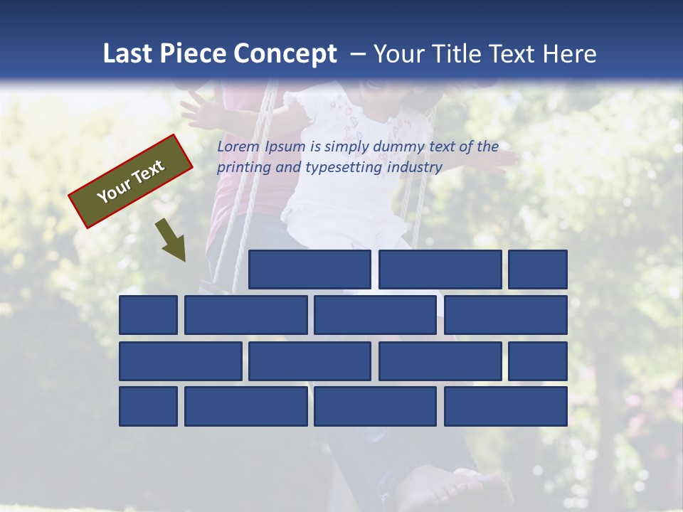 Mother And Daughter On Garden Swing PowerPoint Template