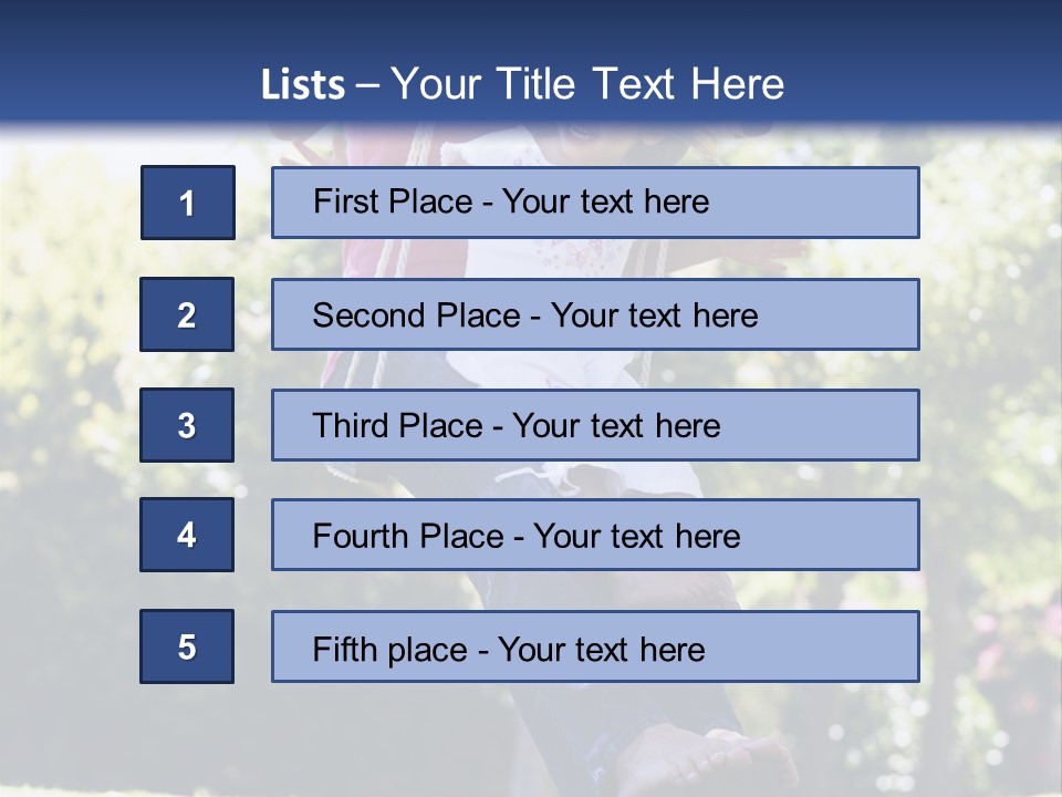 Mother And Daughter On Garden Swing PowerPoint Template