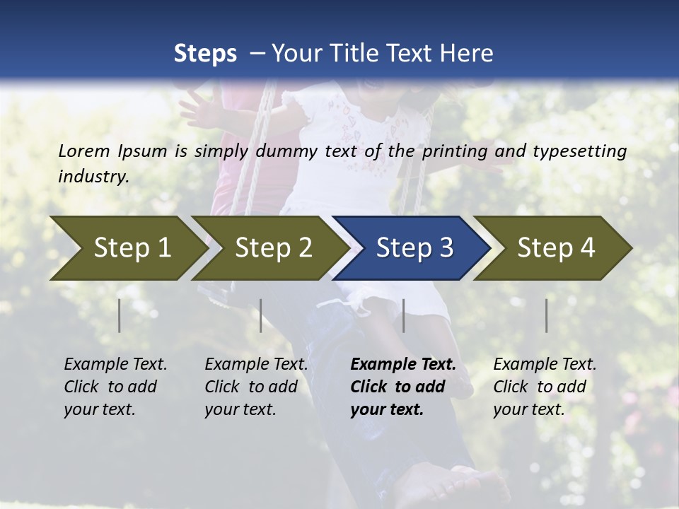 Mother And Daughter On Garden Swing PowerPoint Template