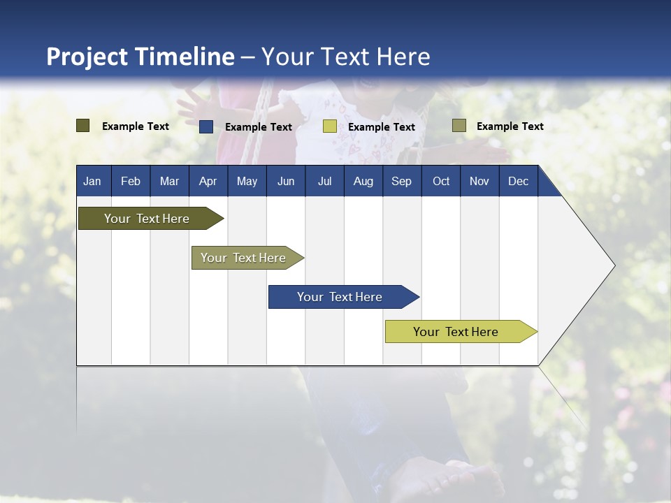 Mother And Daughter On Garden Swing PowerPoint Template