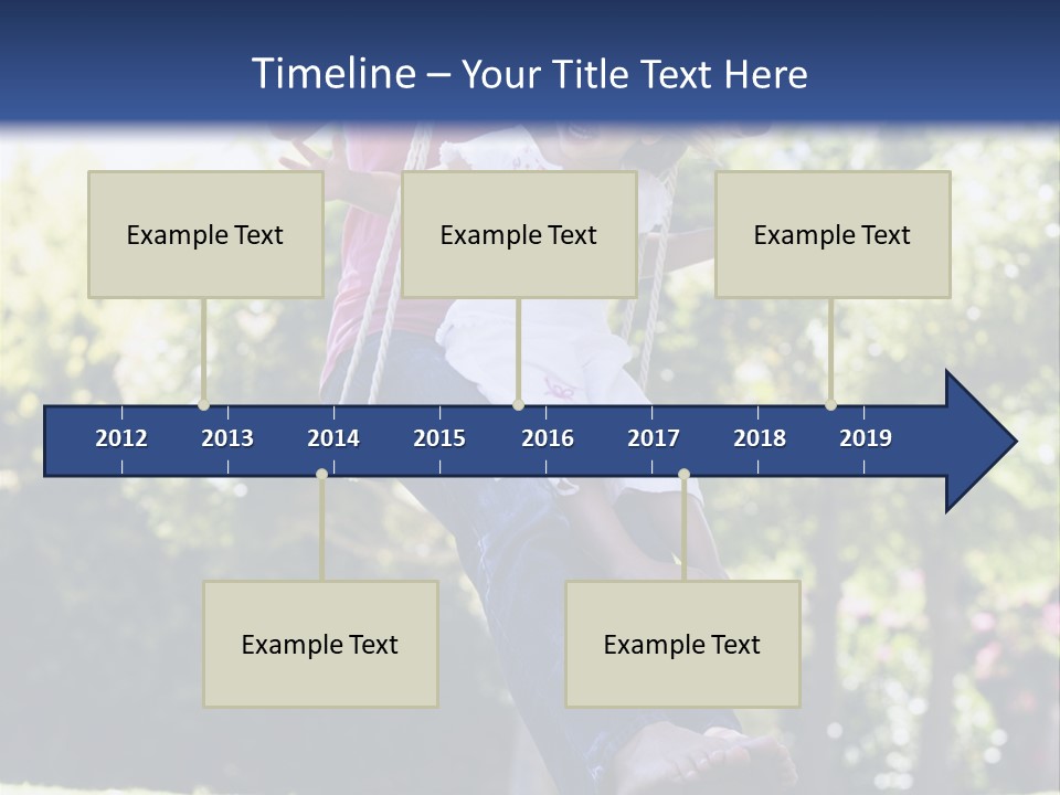 Mother And Daughter On Garden Swing PowerPoint Template