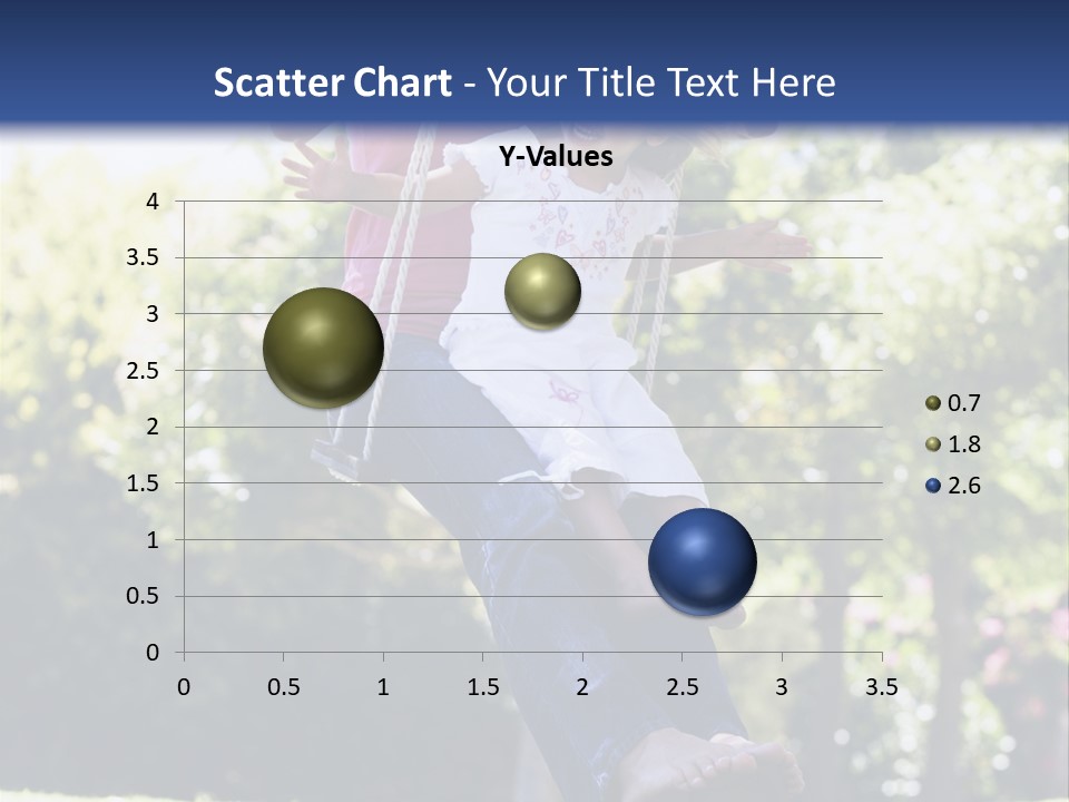 Mother And Daughter On Garden Swing PowerPoint Template