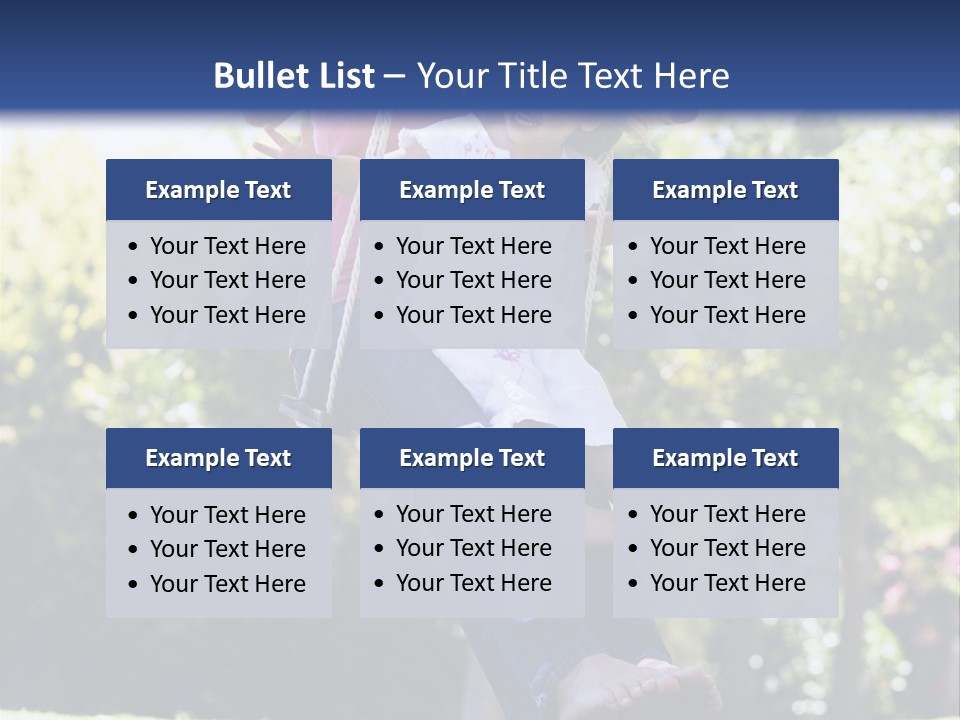 Mother And Daughter On Garden Swing PowerPoint Template