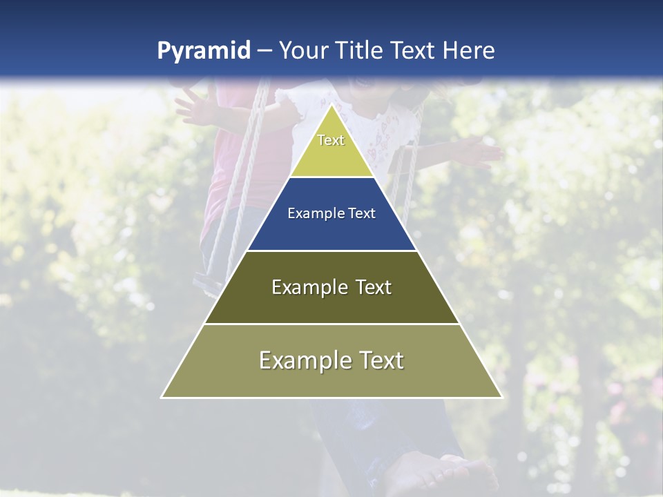 Mother And Daughter On Garden Swing PowerPoint Template