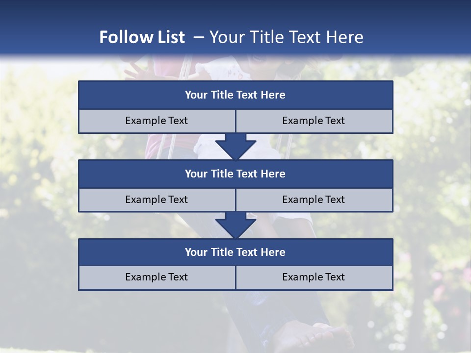 Mother And Daughter On Garden Swing PowerPoint Template
