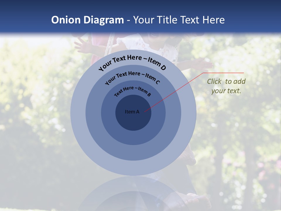 Mother And Daughter On Garden Swing PowerPoint Template