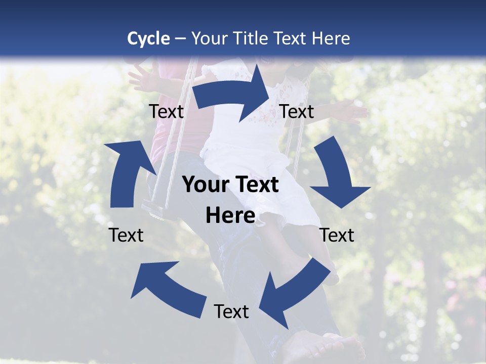 Mother And Daughter On Garden Swing PowerPoint Template