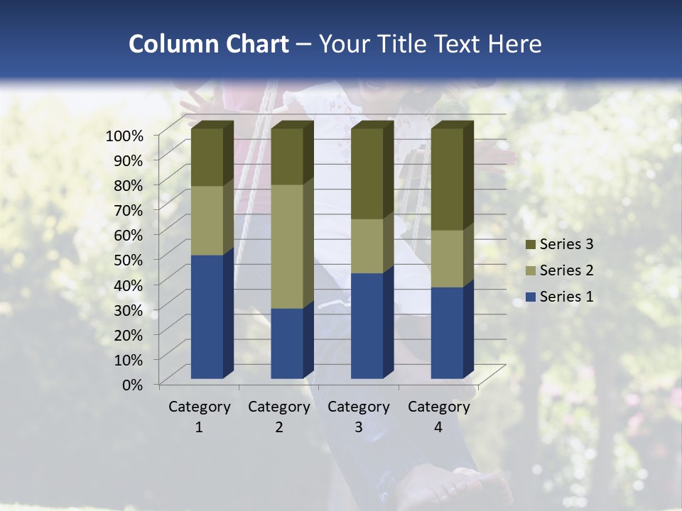 Mother And Daughter On Garden Swing PowerPoint Template