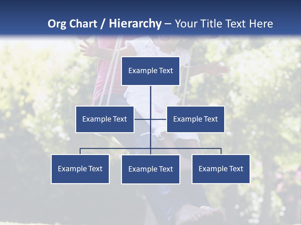 Mother And Daughter On Garden Swing PowerPoint Template