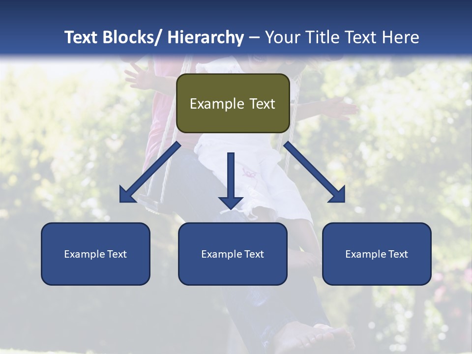 Mother And Daughter On Garden Swing PowerPoint Template