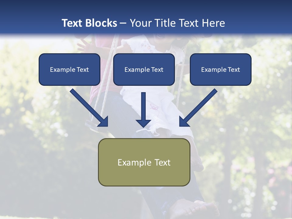 Mother And Daughter On Garden Swing PowerPoint Template