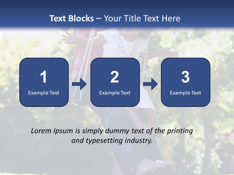 Mother And Daughter On Garden Swing PowerPoint Template