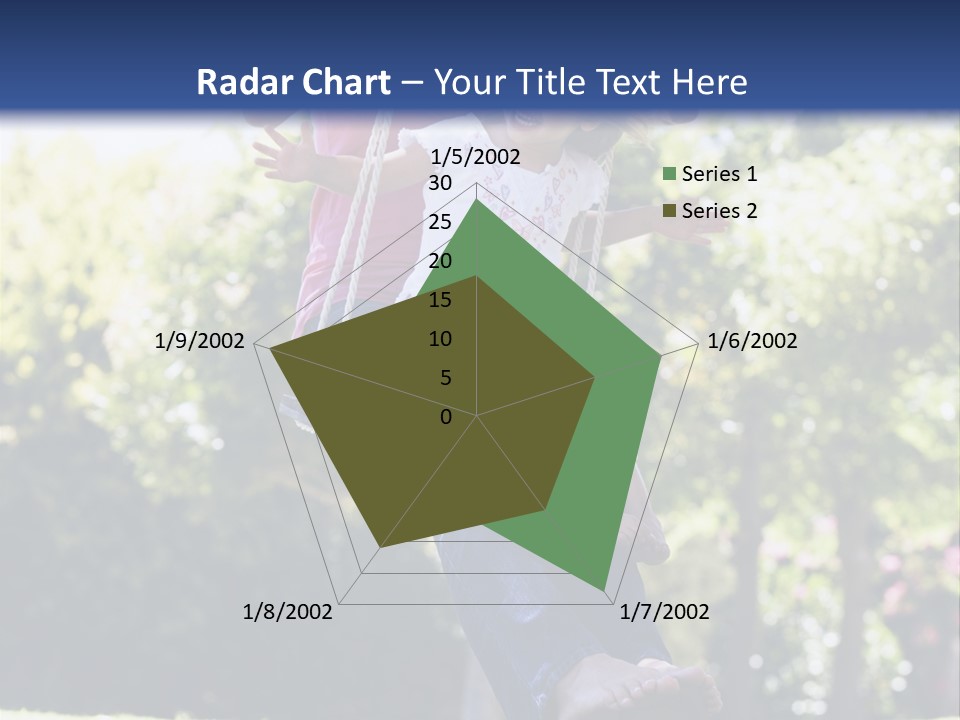 Mother And Daughter On Garden Swing PowerPoint Template