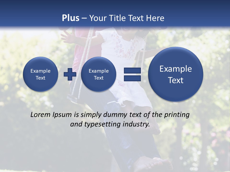 Mother And Daughter On Garden Swing PowerPoint Template