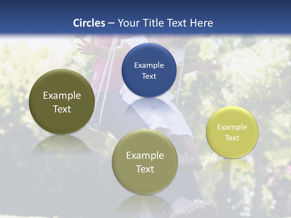 Mother And Daughter On Garden Swing PowerPoint Template