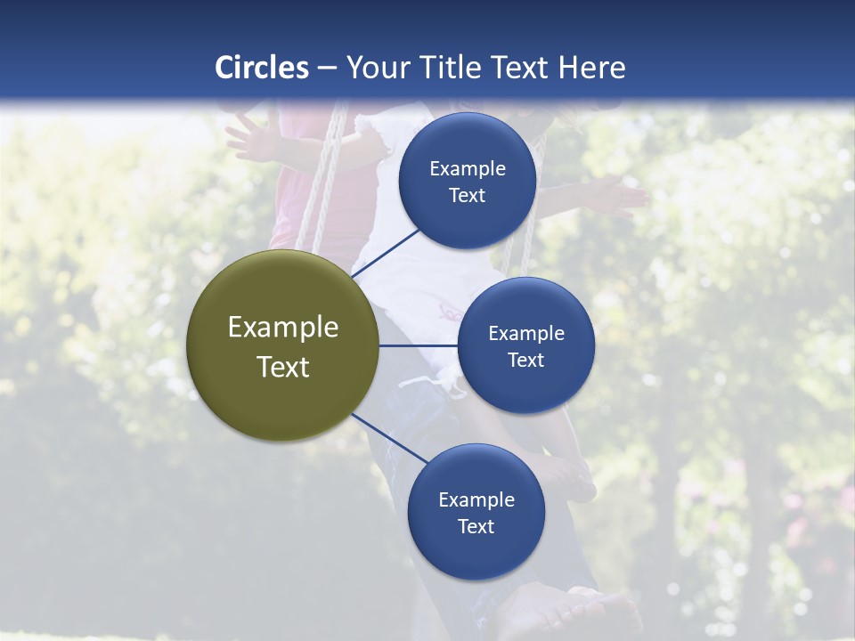 Mother And Daughter On Garden Swing PowerPoint Template