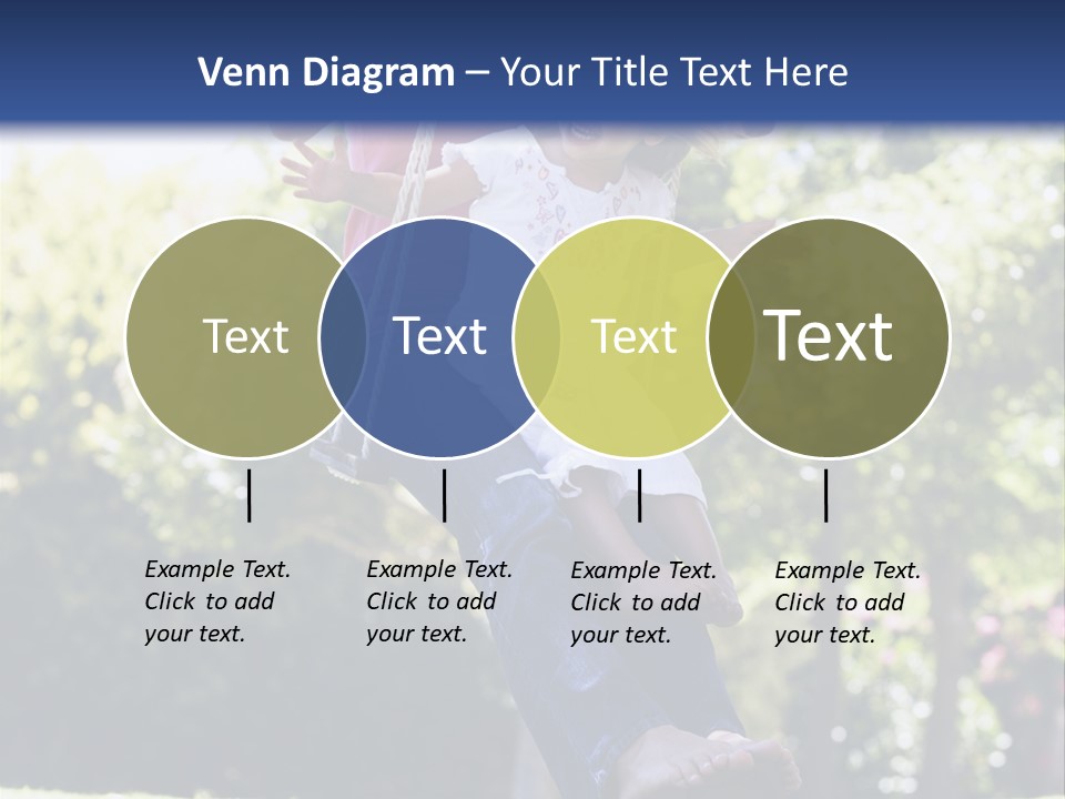 Mother And Daughter On Garden Swing PowerPoint Template