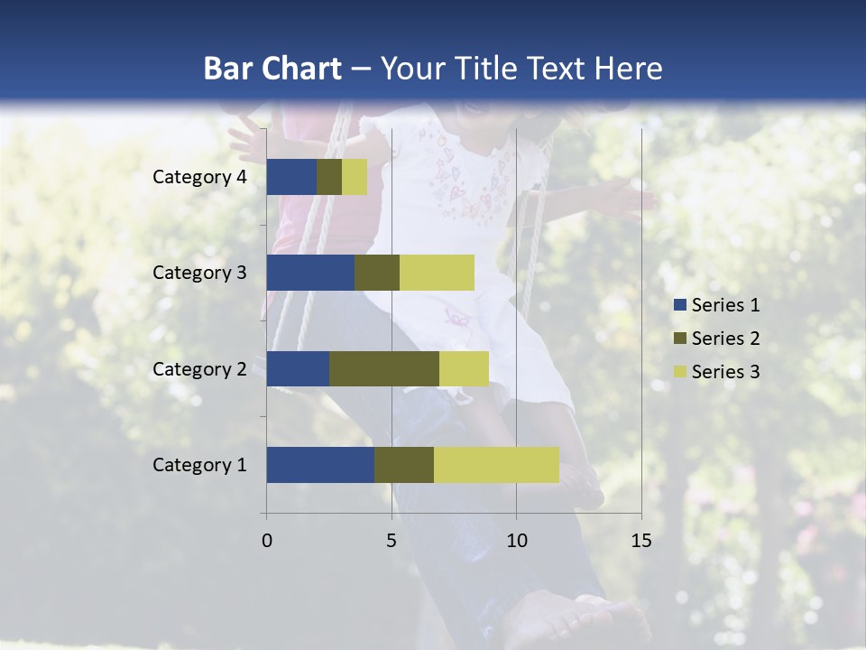 Mother And Daughter On Garden Swing PowerPoint Template