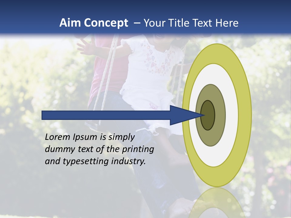 Mother And Daughter On Garden Swing PowerPoint Template