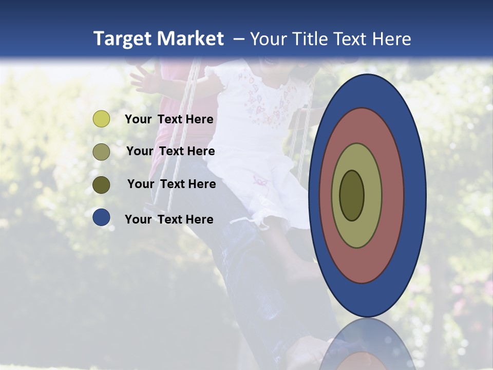 Mother And Daughter On Garden Swing PowerPoint Template