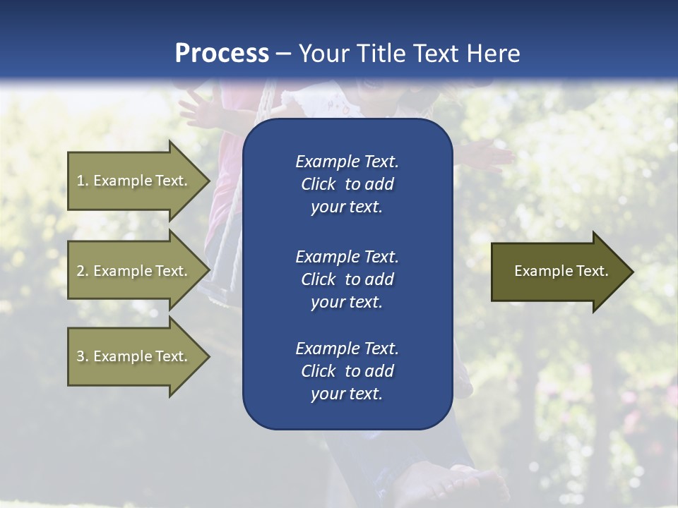 Mother And Daughter On Garden Swing PowerPoint Template