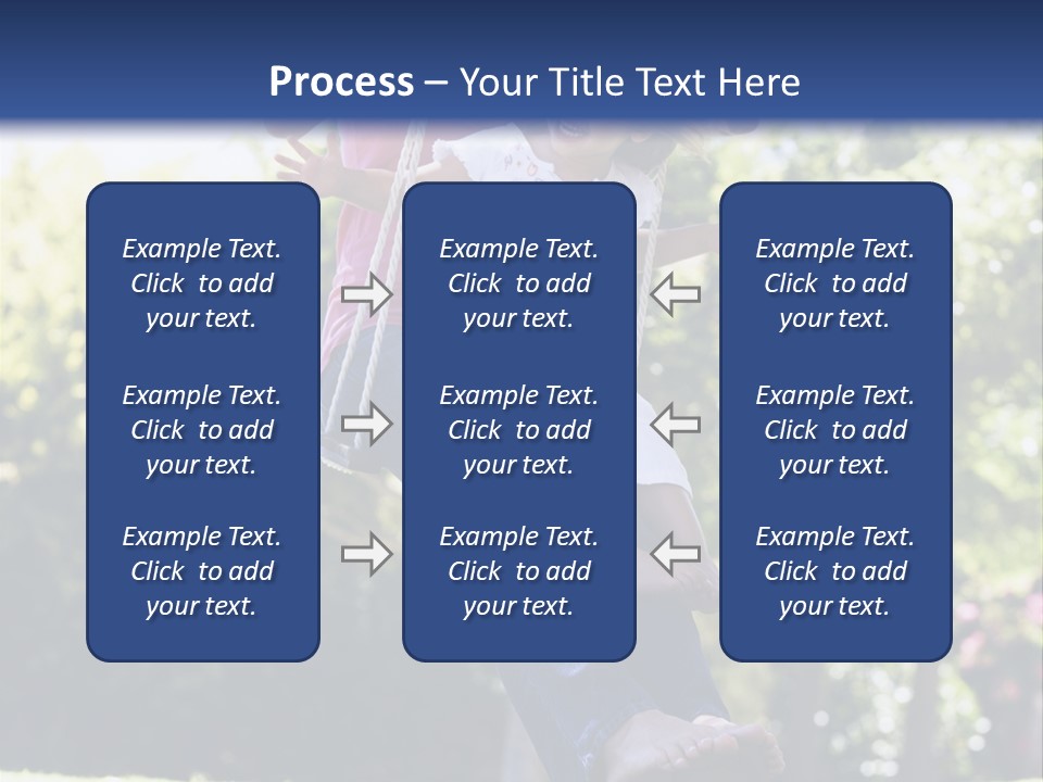 Mother And Daughter On Garden Swing PowerPoint Template