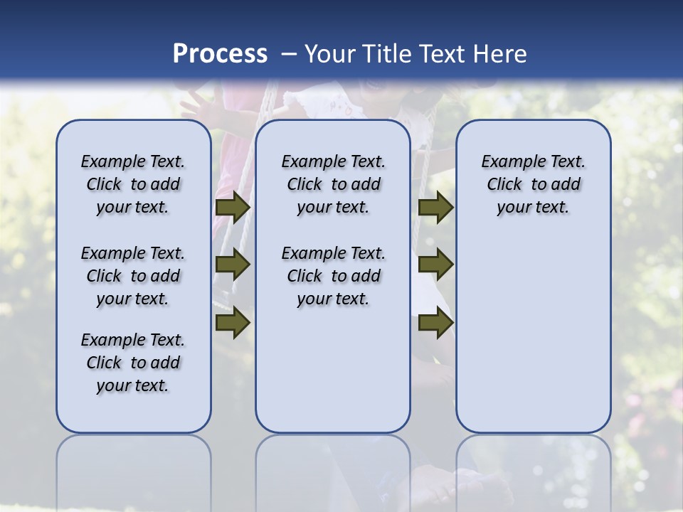 Mother And Daughter On Garden Swing PowerPoint Template