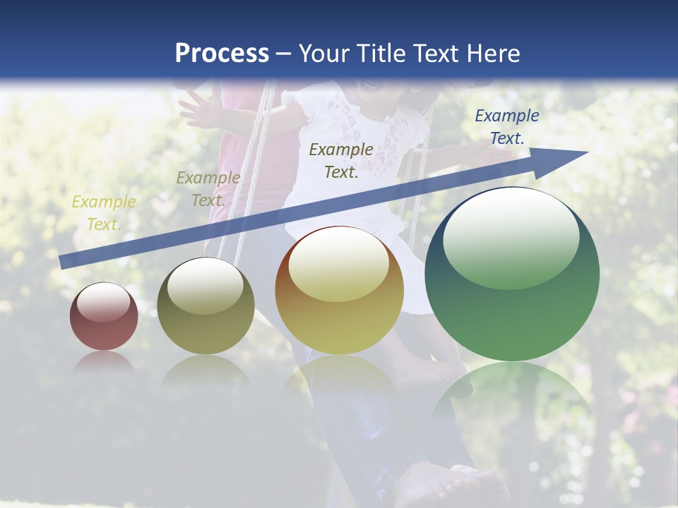 Mother And Daughter On Garden Swing PowerPoint Template