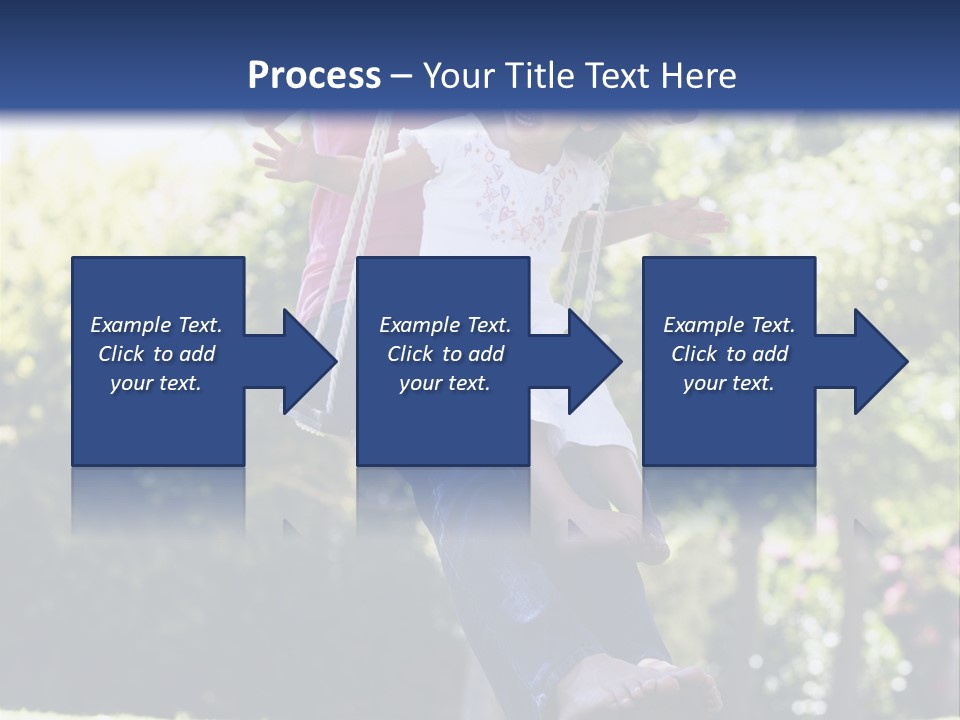 Mother And Daughter On Garden Swing PowerPoint Template