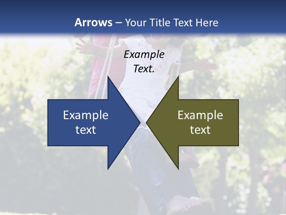 Mother And Daughter On Garden Swing PowerPoint Template