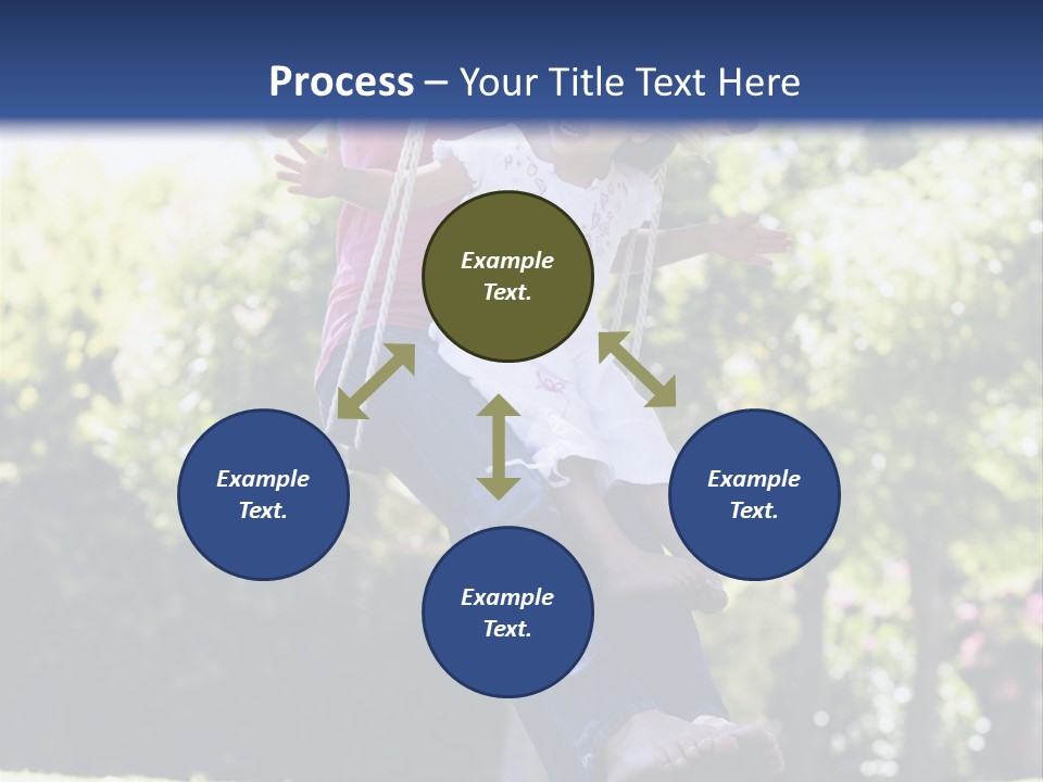 Mother And Daughter On Garden Swing PowerPoint Template