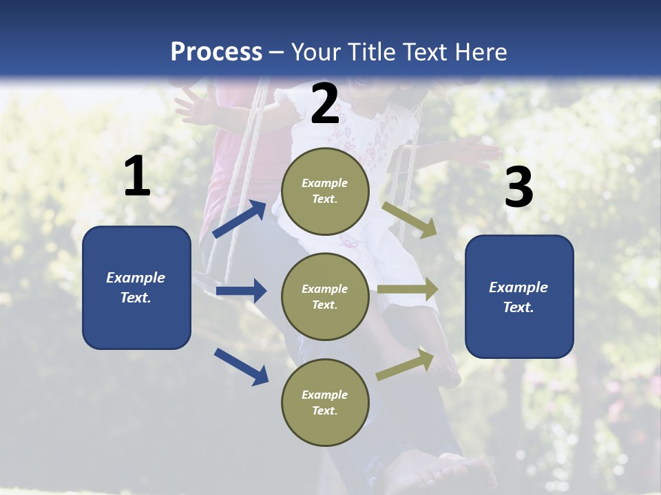 Mother And Daughter On Garden Swing PowerPoint Template