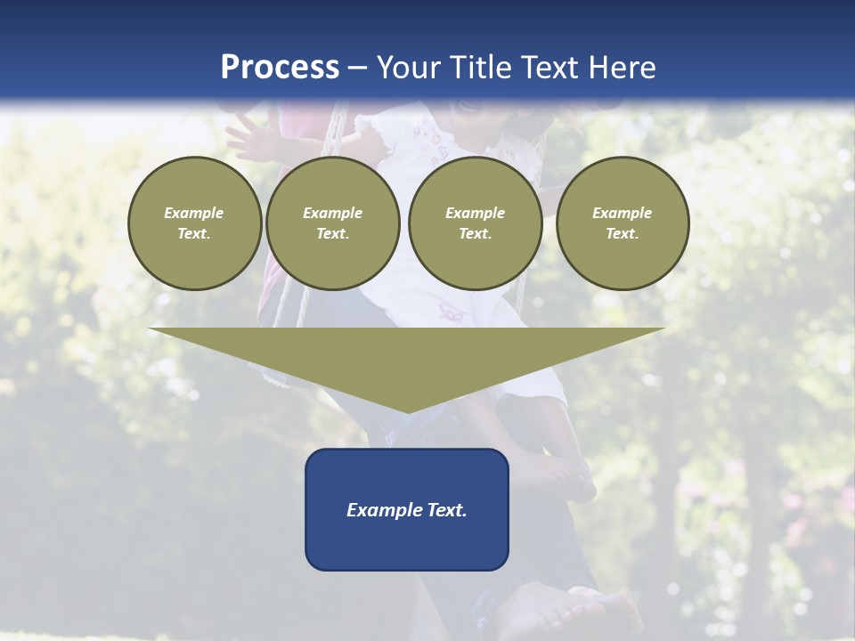 Mother And Daughter On Garden Swing PowerPoint Template