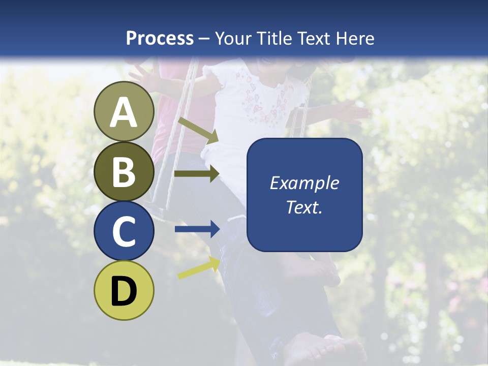 Mother And Daughter On Garden Swing PowerPoint Template