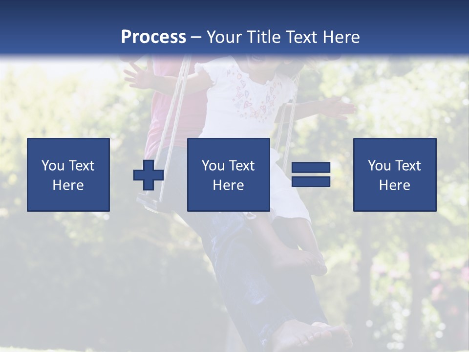 Mother And Daughter On Garden Swing PowerPoint Template