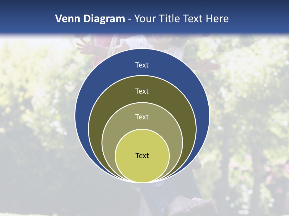 Mother And Daughter On Garden Swing PowerPoint Template
