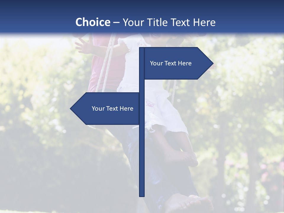 Mother And Daughter On Garden Swing PowerPoint Template